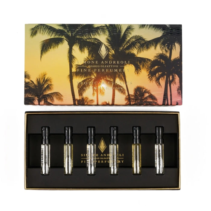 Simone Andreoli - The Tropical Escapes - Discovery Kit mit sechs Sommerdüften in dekorativer Palmen-Box