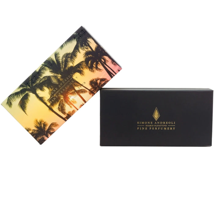 Simone Andreoli - The Tropical Escapes - Discovery Kit mit tropischem Palmenmotiv und elegantem schwarzem Etui