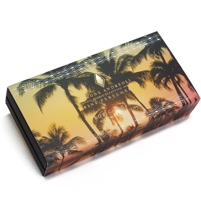 Simone Andreoli - The Tropical Escapes - Discovery Kit mit Palmenmotiv und sommerlichen Duftproben in dekorativer Box