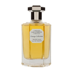 Lorenzo Villoresi - Vintage Collection - Tropicana mit facettiertem Glasflakon und sechseckigem schwarzem Verschluss elegant gestaltet