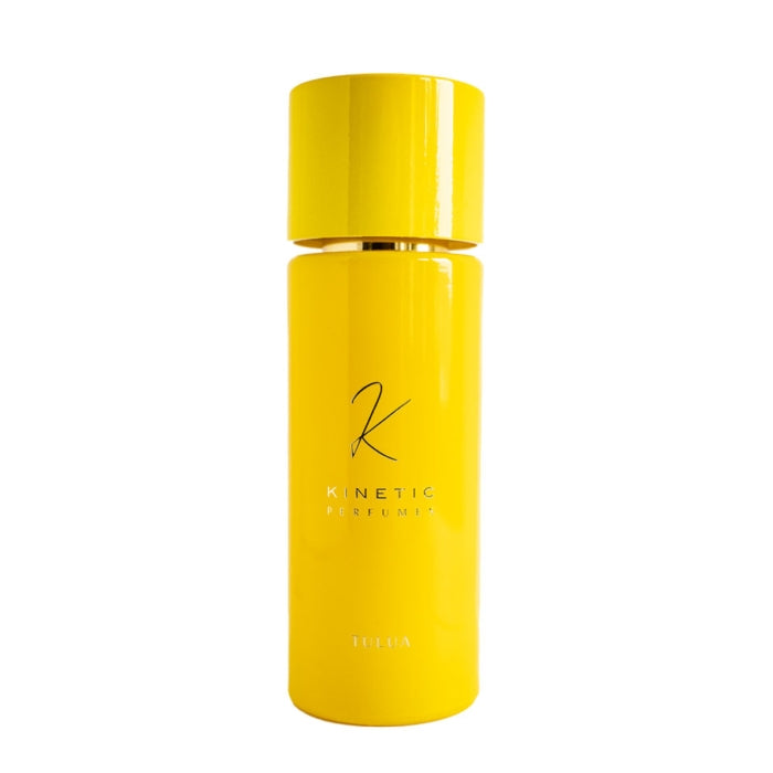 Kinetic Perfumes - Tulua - Limited Edition leuchtend gelber Flakon mit schlichtem Design und eleganter Formgebung