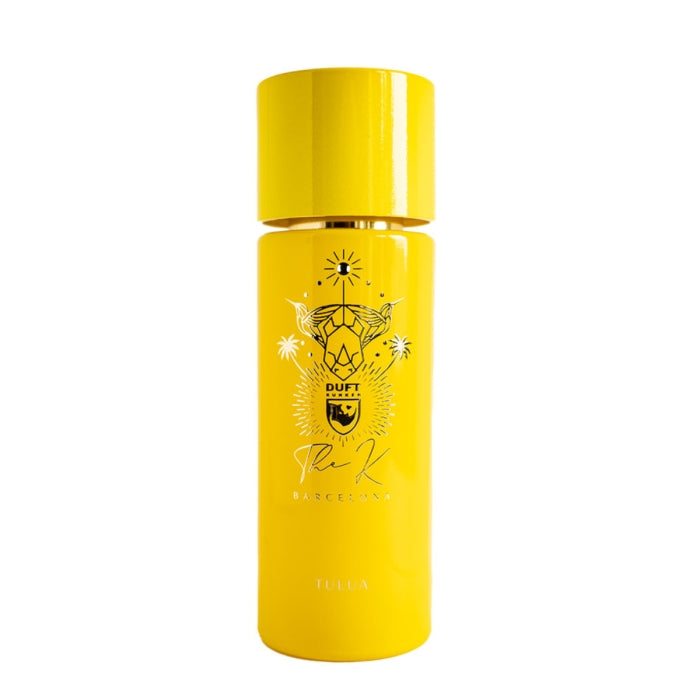 Kinetic Perfumes - Tulua - Limited Edition Parfumflakon in leuchtendem Gelb mit modernem, künstlerischem Design und klaren Linien