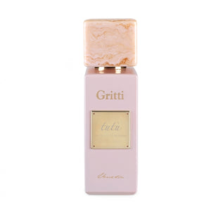 Gritti - White Collection - Tutù rechteckiger Flakon in zartem Rosa mit marmoriertem Deckel und goldfarbenen Details