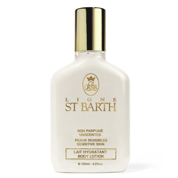 Ligne St Barth - Unscented Body Lotion - Sensitive Skin in eleganter Flasche mit goldfarbenem Verschluss für empfindliche Haut