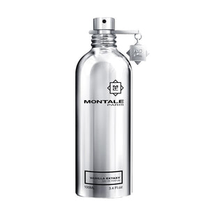 Montale - Vanilla Extasy silberner Parfumflakon mit angedeutetem Anhänger vor weißem Hintergrund