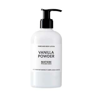 Matière Première - Vanilla Powder - Hand & Body Lotion in schlichter Verpackung mit zartem Vanilleduft für gepflegte Haut
