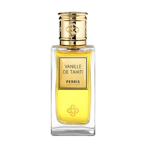 Perris Monte Carlo - Vanille de Tahiti - Extrait de Parfum zeigt klaren Flakon mit goldenem Verschluss und warmem Vanilleton