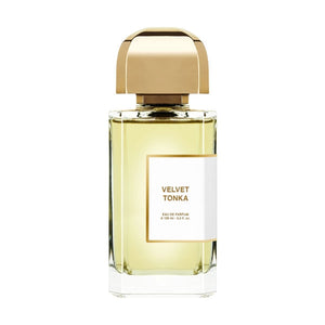 bdk Parfums - Collection Matières - Velvet Tonka Parfumflakon mit goldfarbenem Verschluss vor weißem Hintergrund