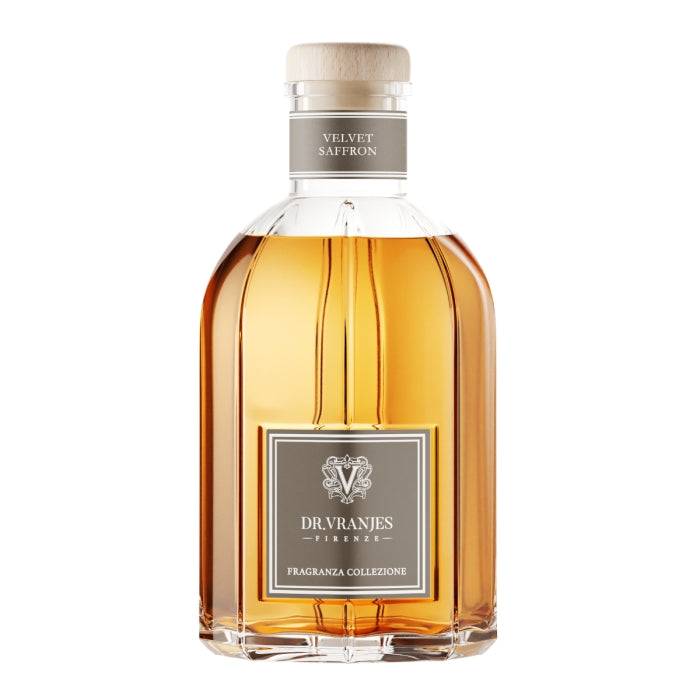 Dr. Vranjes Firenze - Velvet Saffron - Diffusor mit elegantem Flakon und warmem bernsteinfarbenem Duftöl für stilvolles Ambiente