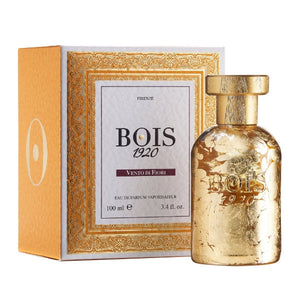 Bois 1920 - Vento di Fiori Parfumflakon in goldener Optik mit edlem, floralem Design und luxuriöser Verpackung