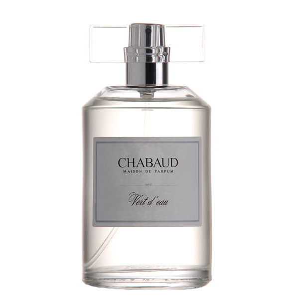 Chabaud - Vert d'Eau Parfumflakon mit klarem Glas und transparentem Verschluss, schlicht und frisch gestaltet
