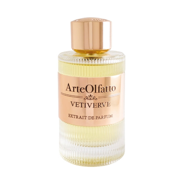 ArteOlfatto - Vetiverve Parfumflakon mit geriffeltem Glas und elegantem roségoldenem Verschluss und Etikett