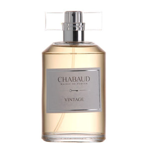 Chabaud - Vintage Parfumflakon mit transparentem Glas und silbernem Sprühkopf, schlicht und elegant gestaltet