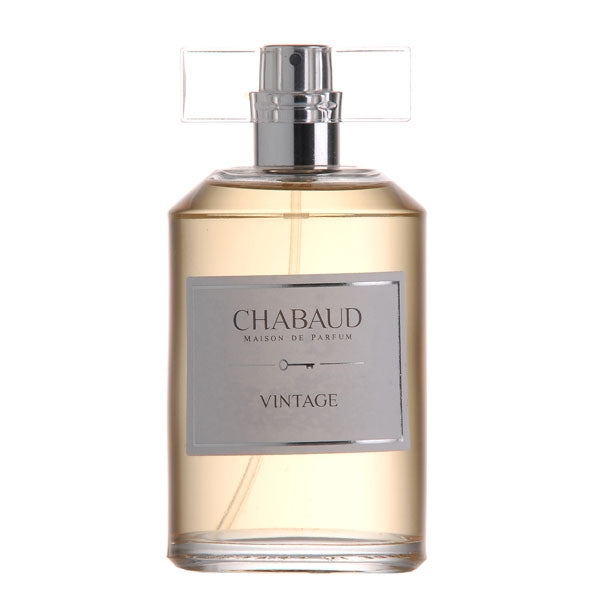 Chabaud - Vintage Parfumflakon mit transparentem Glas und silbernem Sprühkopf, schlicht und elegant gestaltet