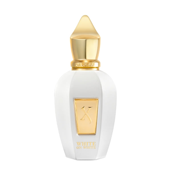 Xerjoff - Spotlight - White on White Parfumflakon in elegantem mattem Weiß mit goldfarbenem Verschluss und Akzent