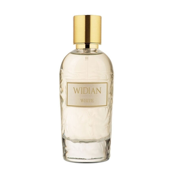 Widian - Rose Arabia Collection - White Parfumflakon mit goldenem Verschluss und dezent strukturierter Glasflasche