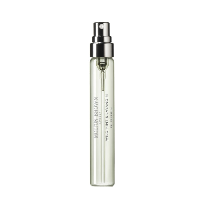 Molton Brown - Wild Mint & Lavandin - Eau de Parfum in schlankem transparentem Probespray mit silbernem Zerstäuber