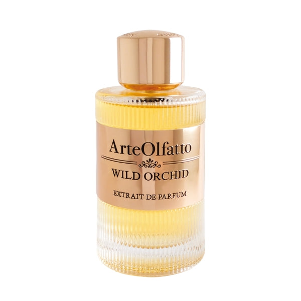 ArteOlfatto - Wild Orchid Parfumflakon mit goldfarbenem Verschluss und elegantem Etikett vor weißem Hintergrund
