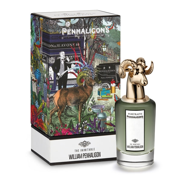 Penhaligon's - Portraits - The Inimitable William Penhaligon Parfumflakon mit goldfarbenem Widderkopf und kunstvoll gestaltetem Karton